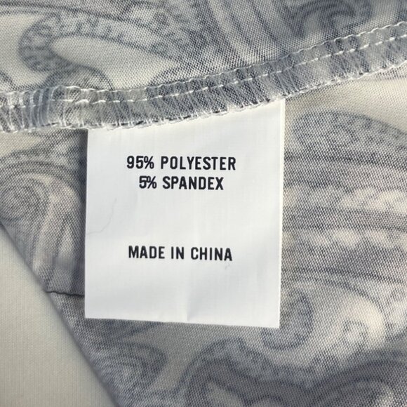 a Jesdani Paisley Print Shirt Womens 1X Blue White New Short Sleeve - Picture 7 of 10